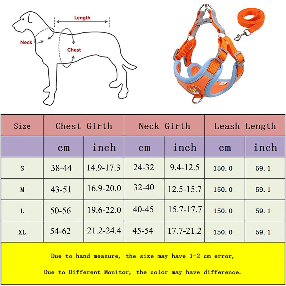 ReflectFit No-Pull Dog Harness & Leash Set