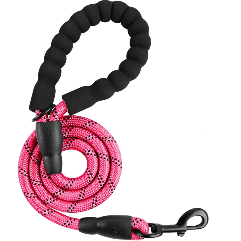 NightPath Reflective Rope Leash — Pink