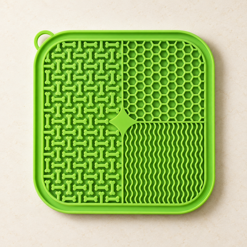 One green CalmLick textured dog lick mat; choose one color