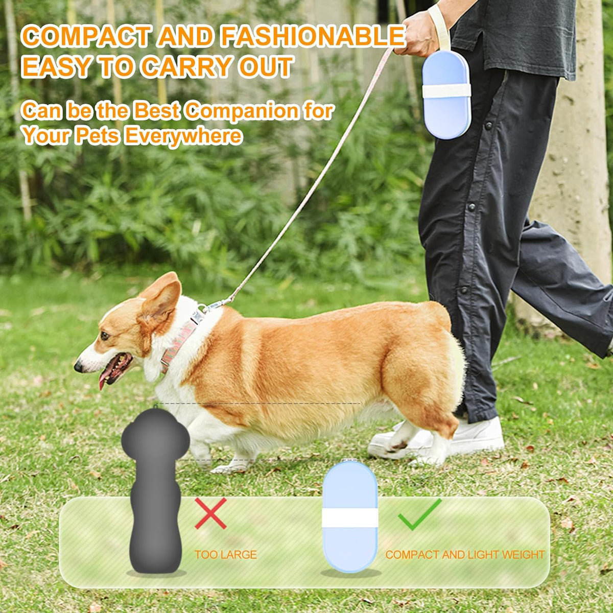 TrailServe 2-in-1 Dog Water & Treat Bottle