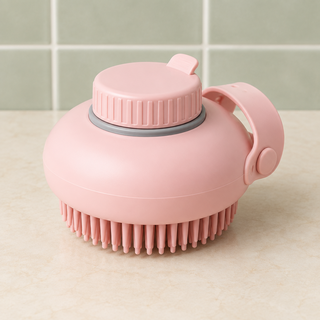 SudsPocket Shampoo-Dispensing Bath Brush